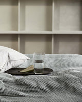 ALPHA sengetæppe i bomuld - 260x260 cm - mint - nordal.dk