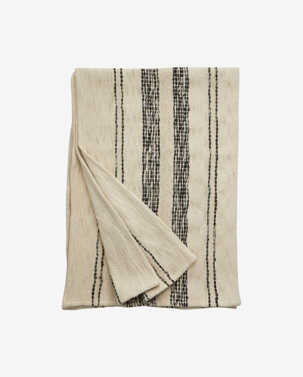 ANSER sengetæppe, 140x200 - råhvid - nordal.dk