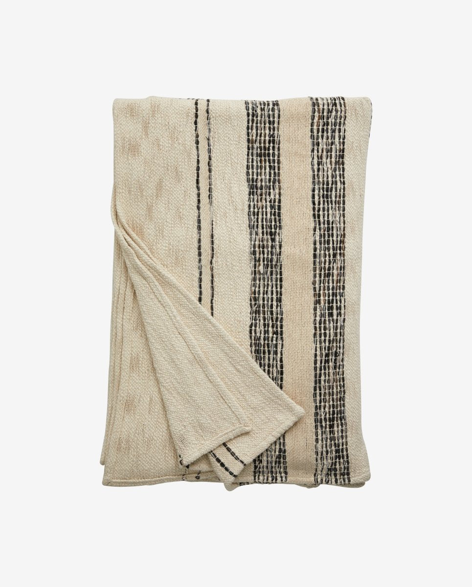 ANSER sengetæppe, 270x270 - råhvid - nordal.dk