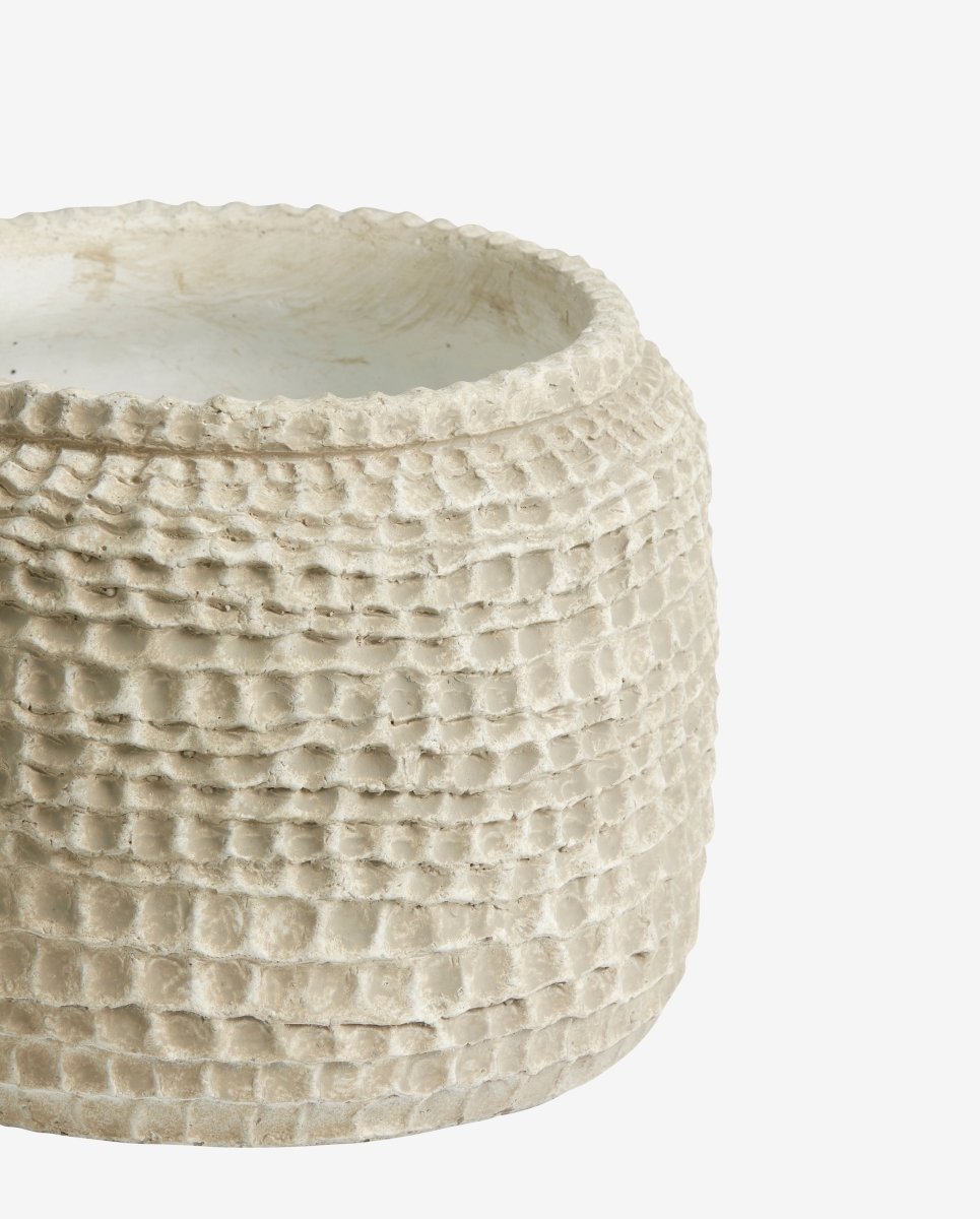 AOBA krukke i cement, S - Hvid - nordal.dk