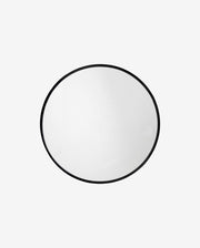 ASIO stort rundt spejl i jern - ø160 cm - sort - nordal.dk