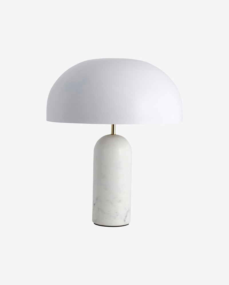ATLAS bordlampe i marmor og metal - h49 cm - hvid - nordal.dk