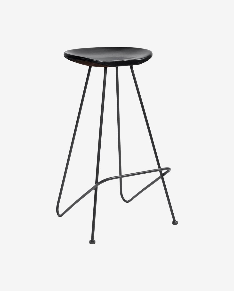 BARRY barstol i træ - h73 cm - sort - nordal.dk