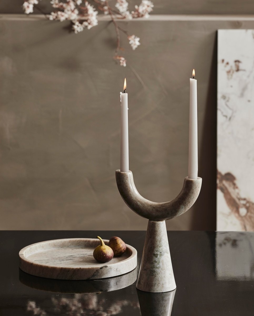 CANDLE stearinlys - h30 cm - cream - nordal.dk
