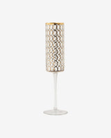 CIRCLE champagneglas med guldmønster - h26 cm - nordal.dk