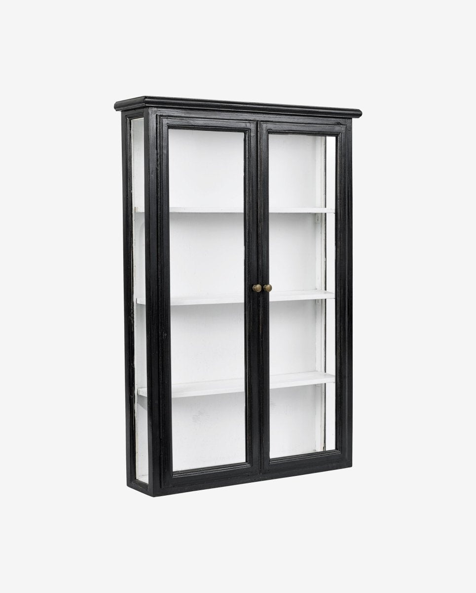 CLASSIC vægskab i træ - 120x82 - sort/hvid - nordal.dk