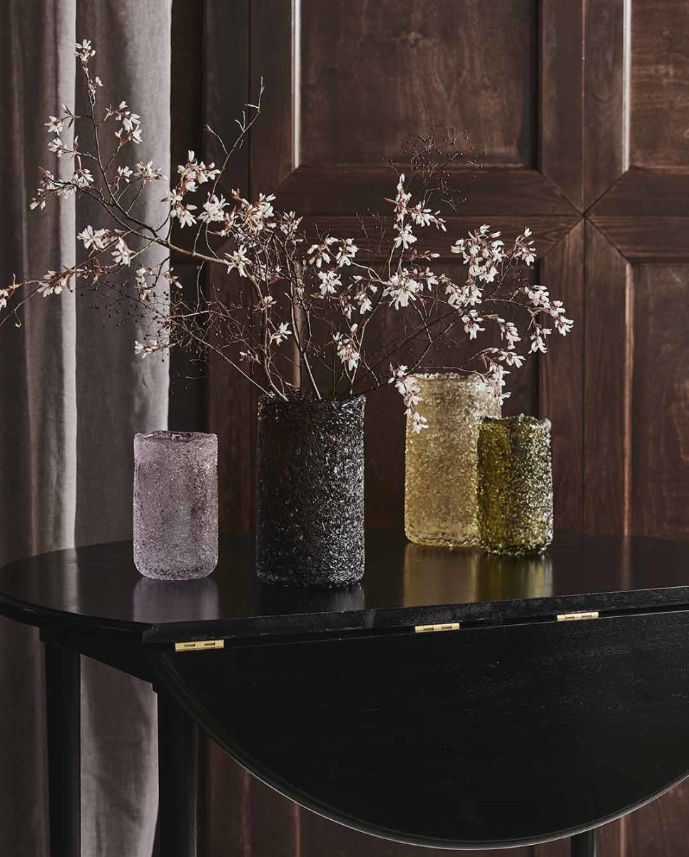 CLYDE glasvase - h25 cm - brun - nordal.dk