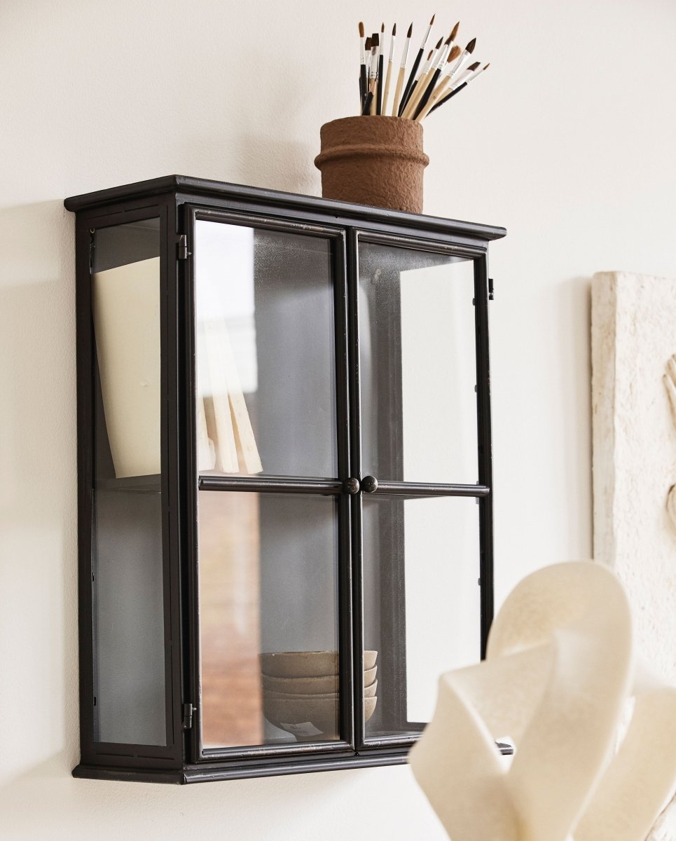 DOWNTOWN vægskab i jern - 60x50 - sort - nordal.dk