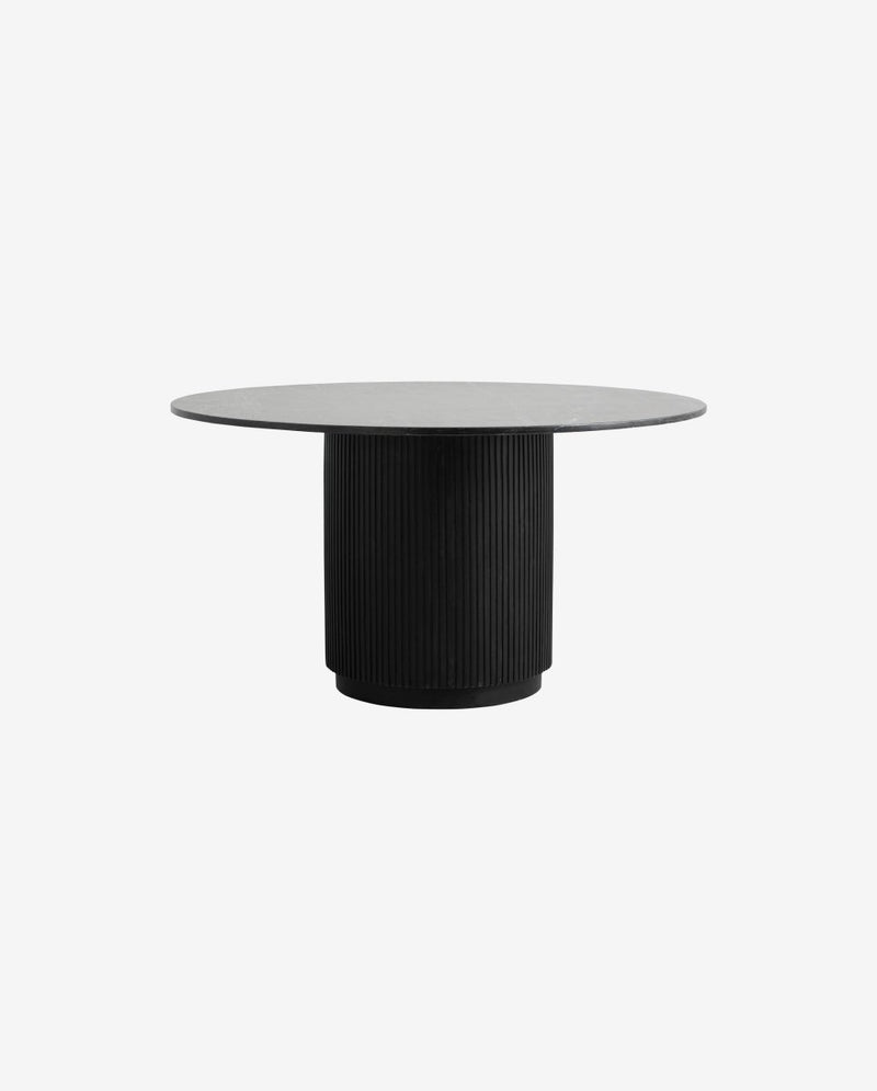 ERIE rundt spisebord i træ og marmor - ø140 cm - sort - nordal.dk
