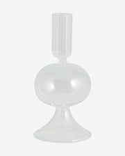 ERISKA lysestage i glas - h15 cm - klar glas - nordal.dk