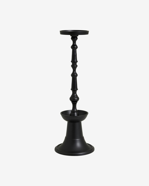 FLORES høj lysestage til bloklys - h48 cm - sort - nordal.dk