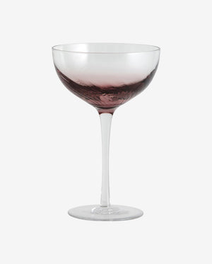 GARO cocktailglas - h18 cm - klar glas/lilla - nordal.dk