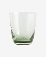 GARO drikkeglas - h9,5 cm - klar glas/grøn - nordal.dk