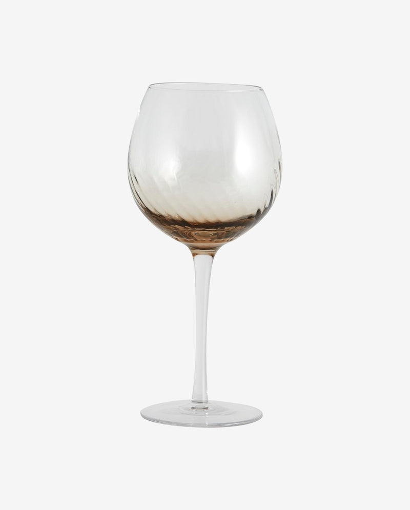 GARO vinglas - h23 cm - klar glas/brun - nordal.dk