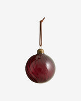 GLASSY ornament, dark burgendy - nordal.dk
