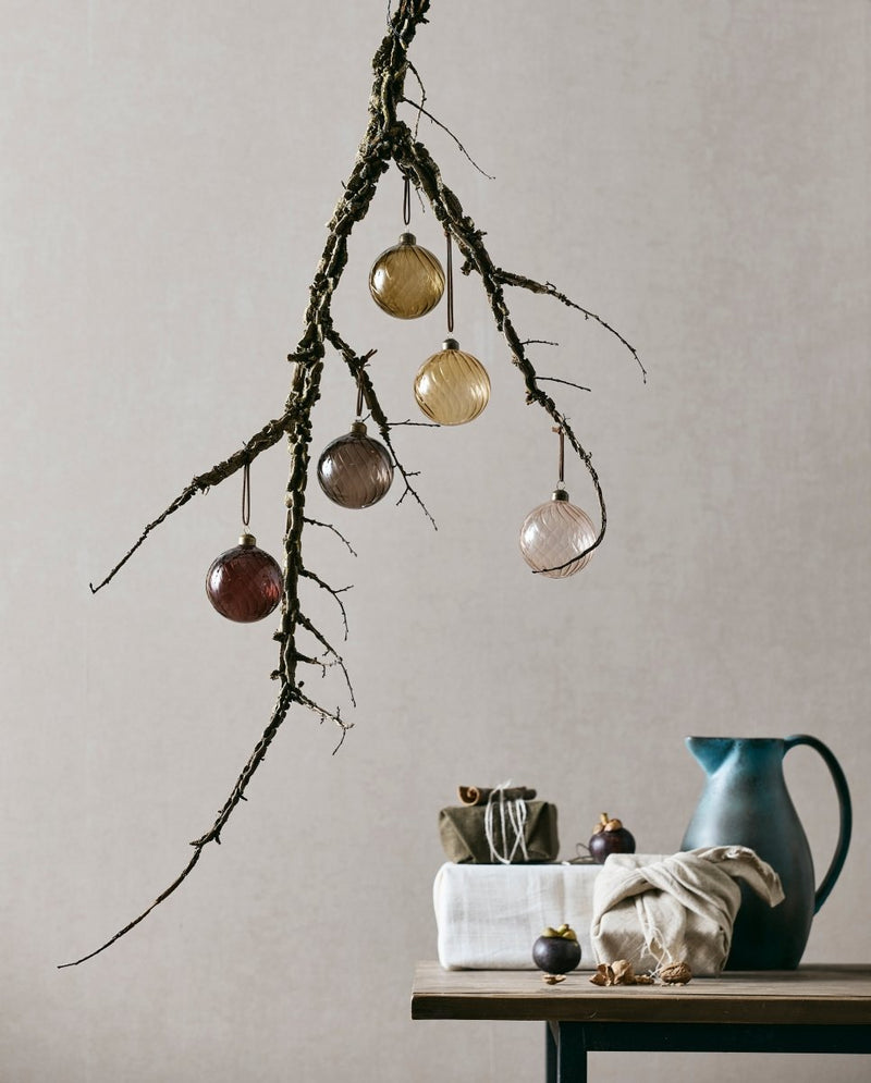 GLASSY ornament, dark burgendy - nordal.dk