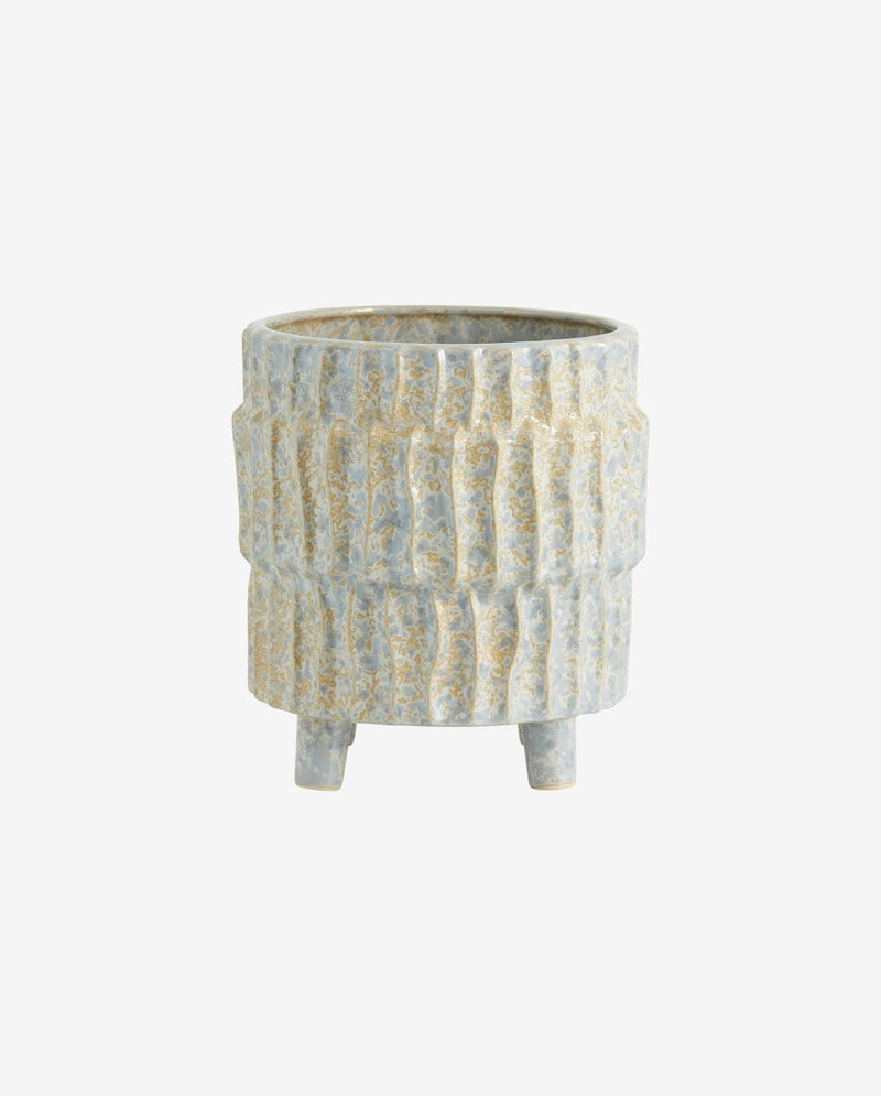 GOZO urtepotte - medium - ø18 cm - lyseblå/sand - nordal.dk