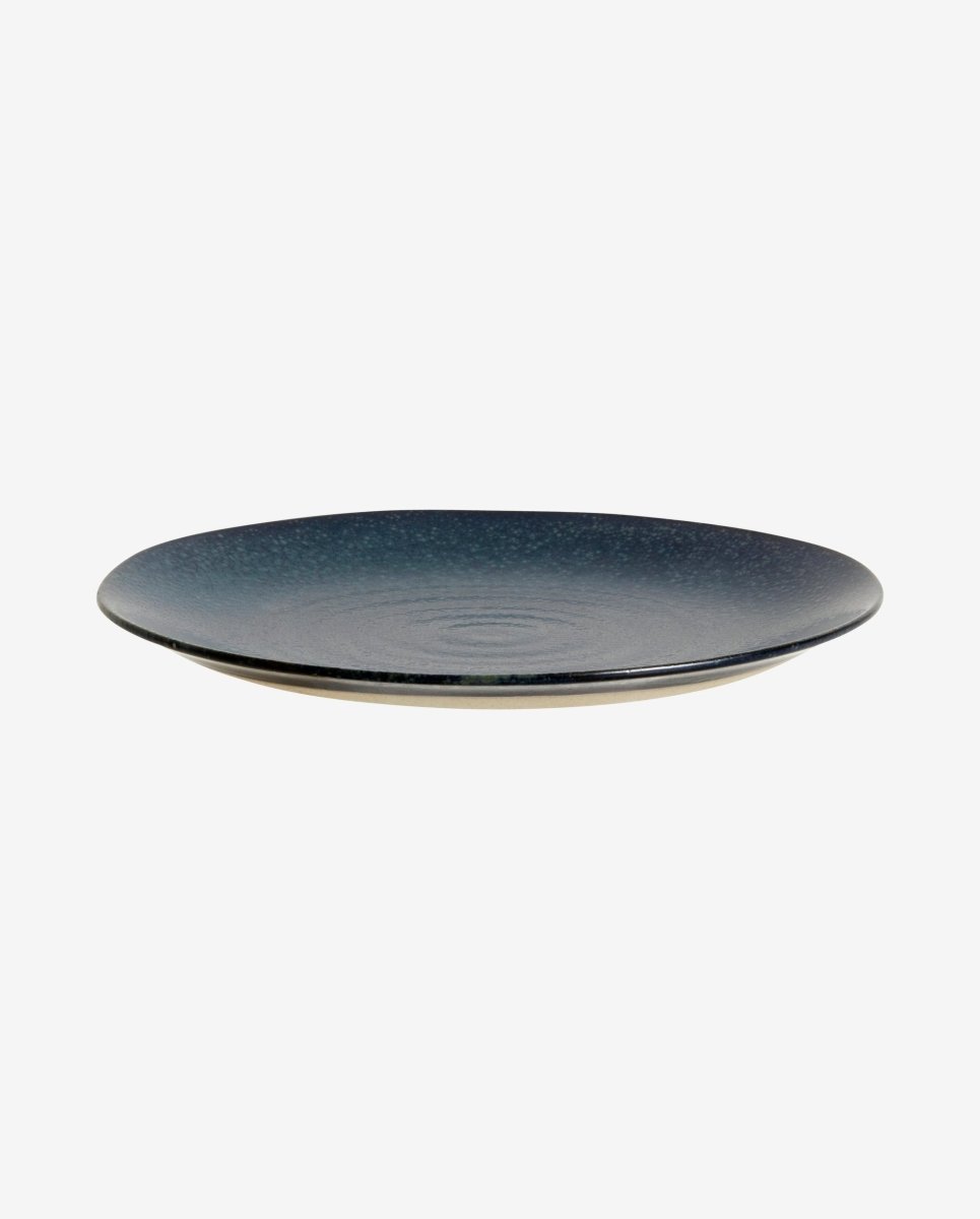 GRAINY frokosttallerken i keramik - ø21 cm - mørkeblå - nordal.dk