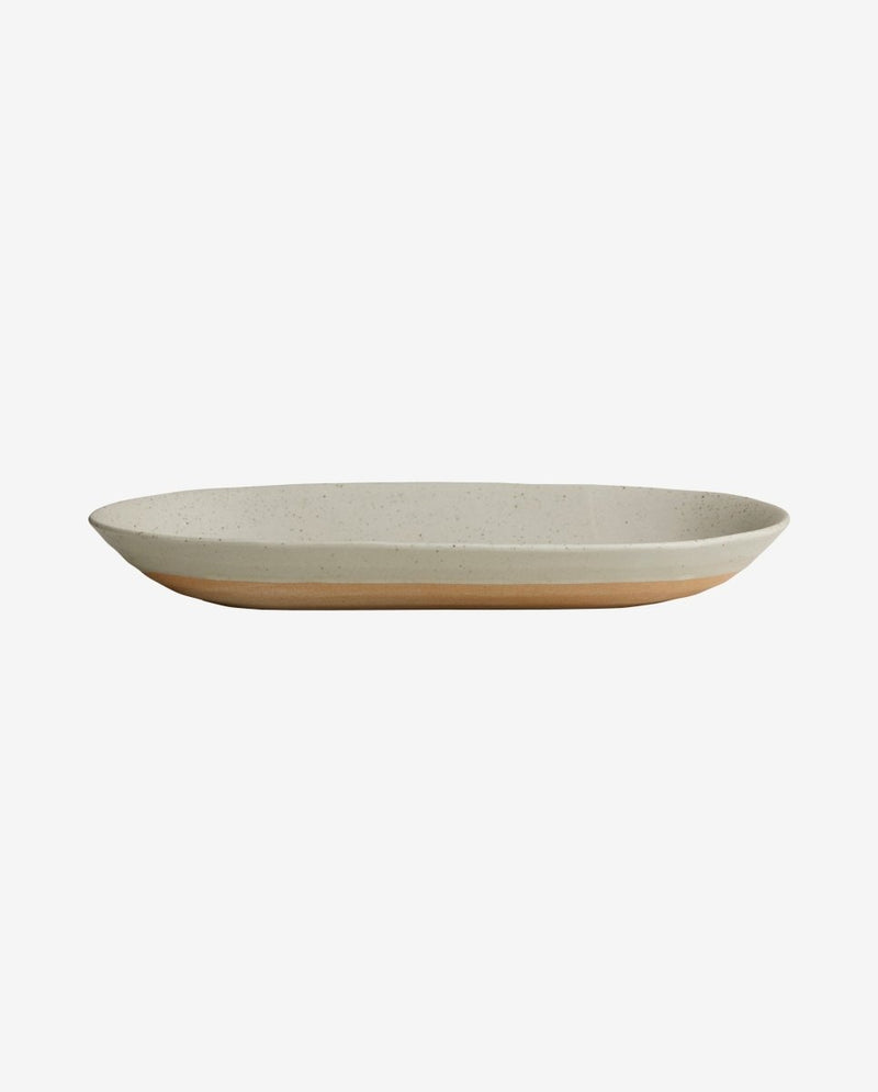 GRAINY serveringsfad i keramik - 39 cm - sand - nordal.dk