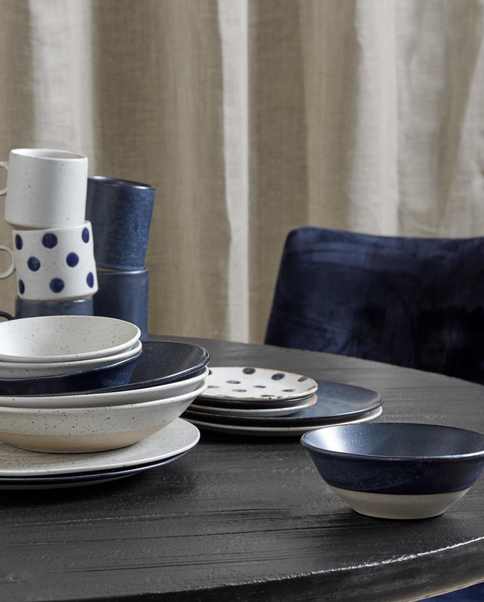 GRAINY skål i keramik - ø15 cm - mørkeblå - nordal.dk