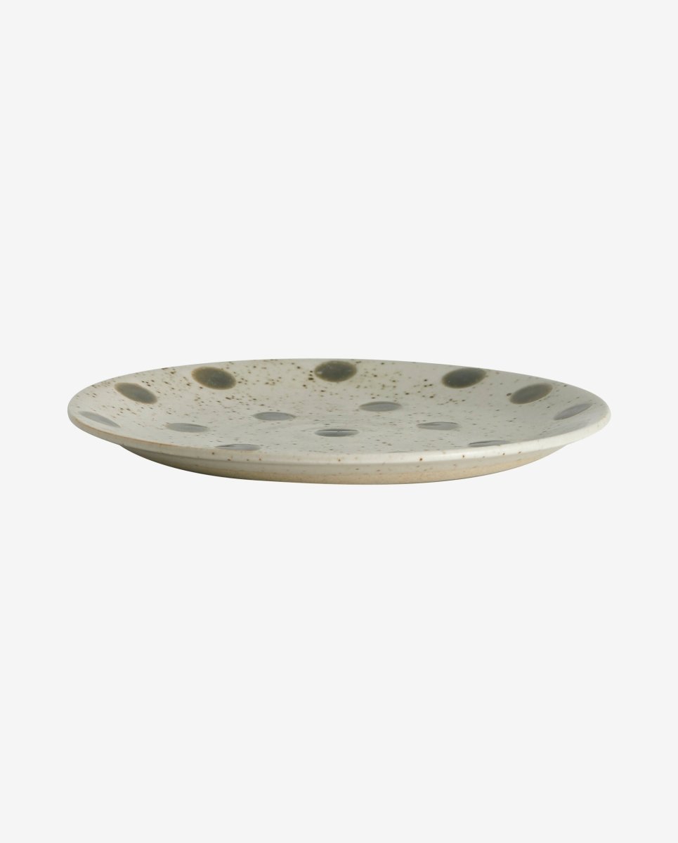 GRAINY underkop / kagetallerken - ø14 cm - sand/grøn - nordal.dk