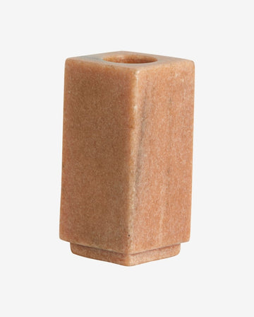 HAIDA lysestage i marmor - h7,7 cm - rosa - nordal.dk