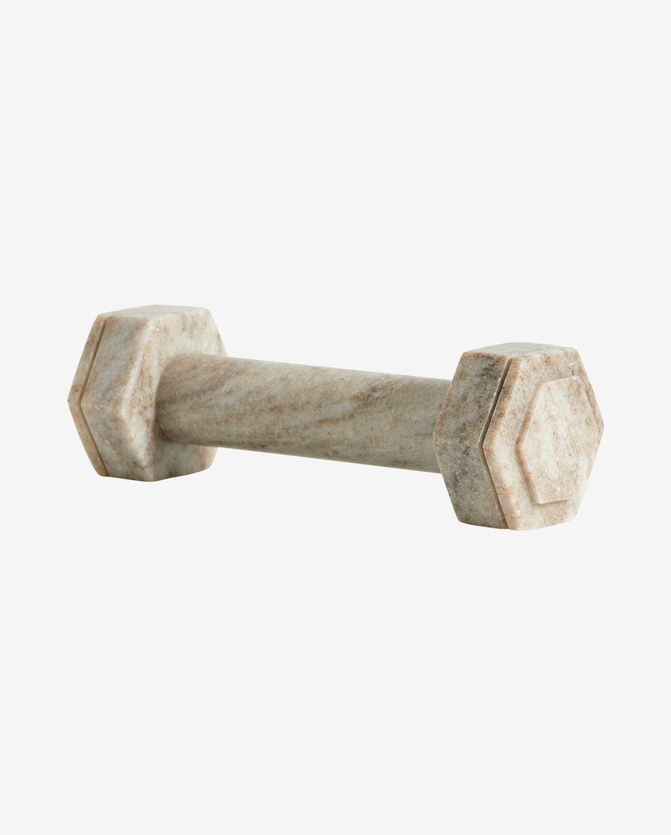 HVAR håndvægt til dekoration - l19,5 cm - brun marmor - nordal.dk