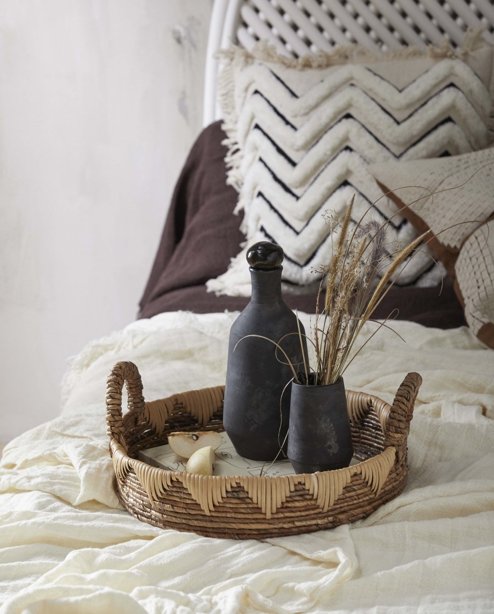 JUNIPER flaske m. låg - sort - nordal.dk