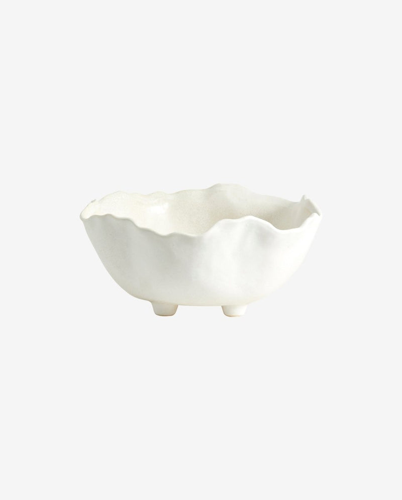 KAUAI skål i keramik - small - ø26 cm - offwhite - nordal.dk