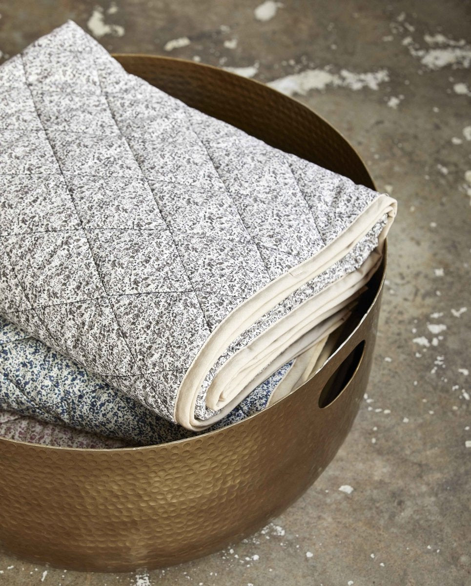 LAIKA kurv i aluminium - large - ø60 cm - guld - nordal.dk