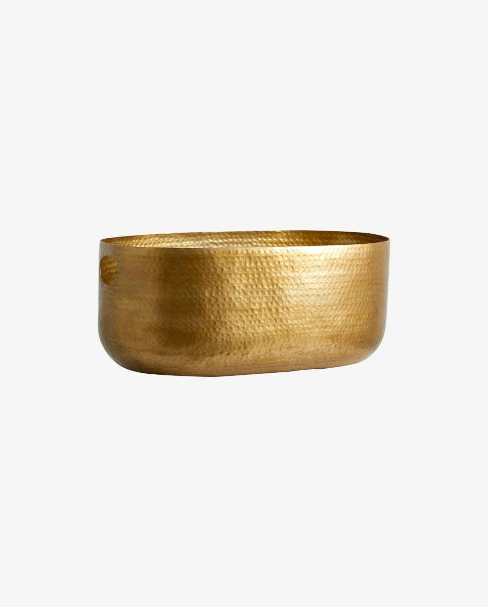 LAIKA kurv i aluminium - medium - l60 cm - guld - nordal.dk
