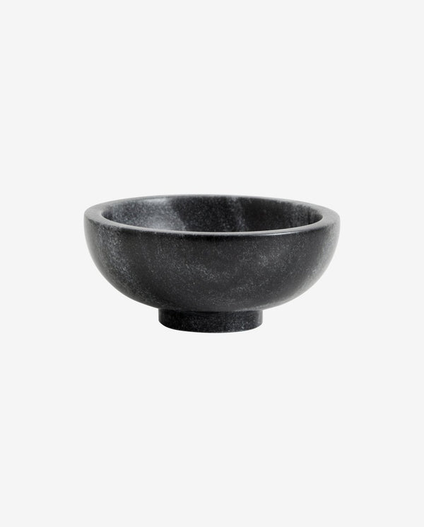 MARBLE skål i marmor - ø13 cm - sort/grå - nordal.dk