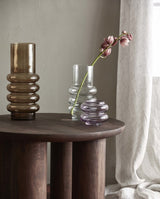 MAUI vase/lysestage i glas - small - h11 cm - lilla - nordal.dk