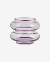 MAUI vase/lysestage i glas - small - h11 cm - lilla - nordal.dk