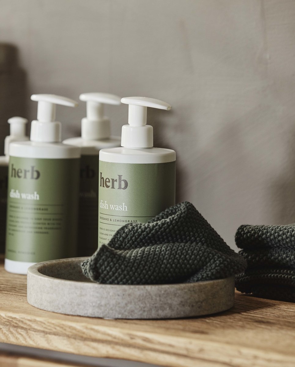 MERGA strikket karklud i bomuld - 1 stk - army - nordal.dk