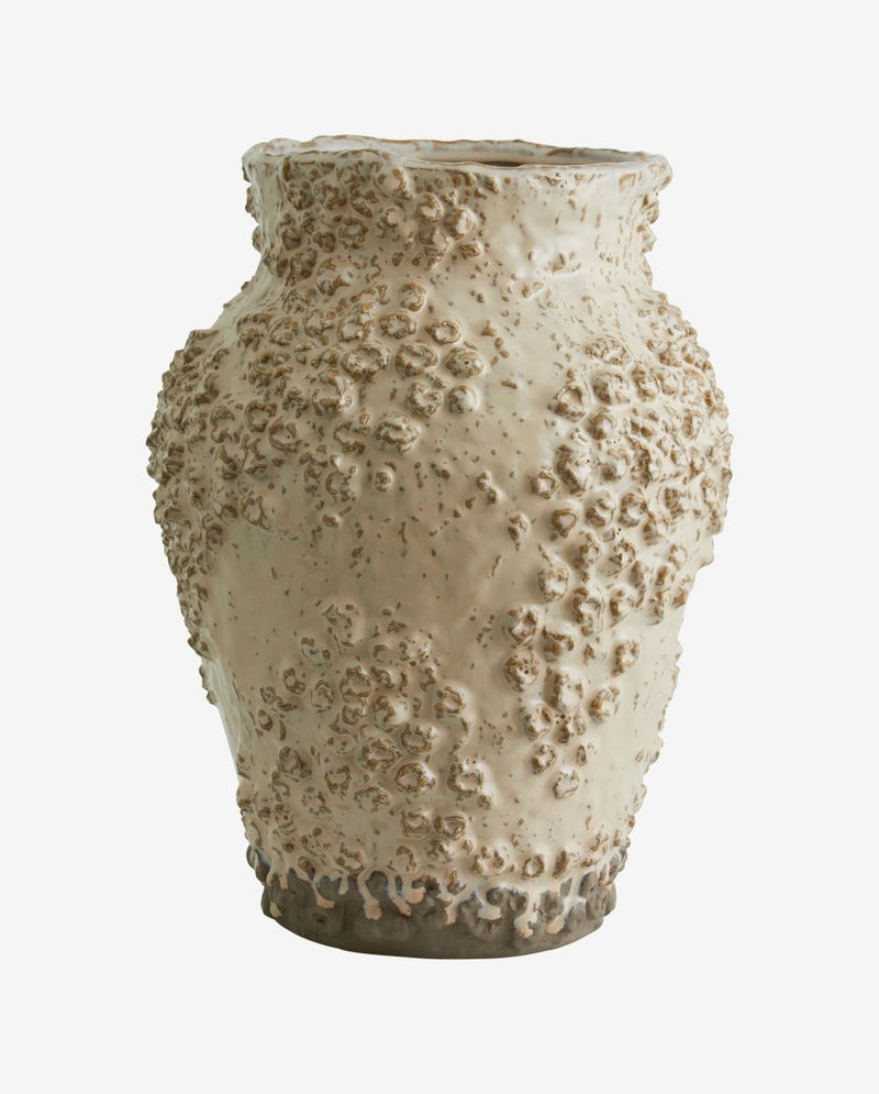 NORMAN vase i keramik - large - beige/brun - nordal.dk