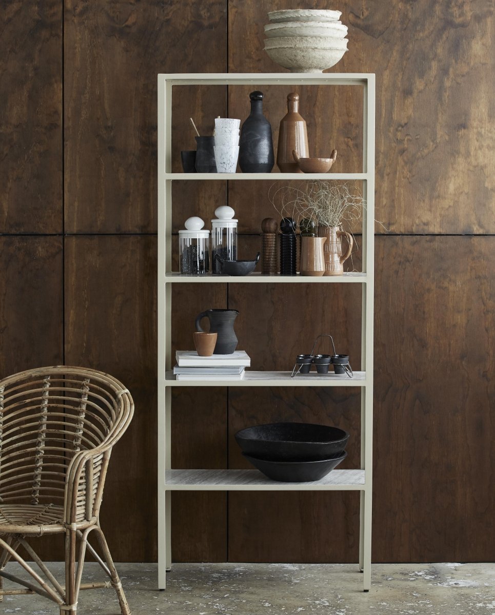 PLUM opbevaringsglas med låg i keramik - klar - nordal.dk