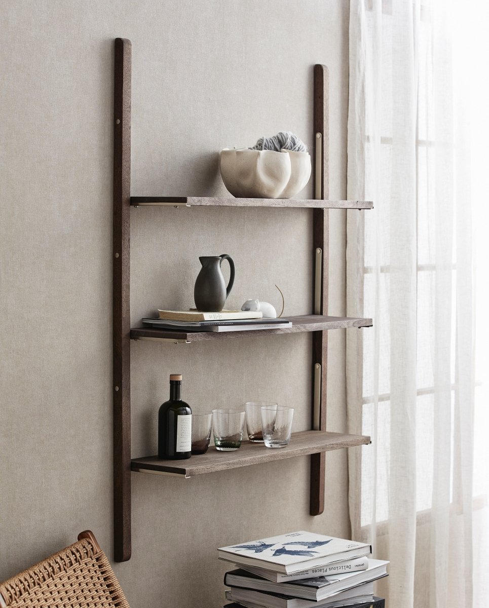 SINCA hylde i mangotræ - mørk brun - nordal.dk