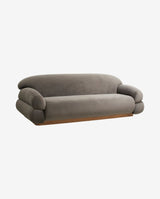 SOF sofa med betræk i velour - L214 cm - varm grå - nordal.dk