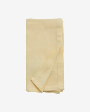Stofserviet i bomuld - 40x40 cm - lys gul - nordal.dk