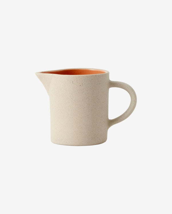 STONEWARE flødekande - H9 cm - beige/terracotta - nordal.dk