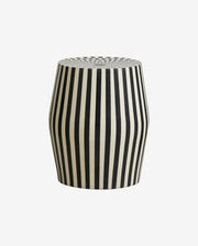 TAURA sidebord/skammel - sort/hvid - nordal.dk