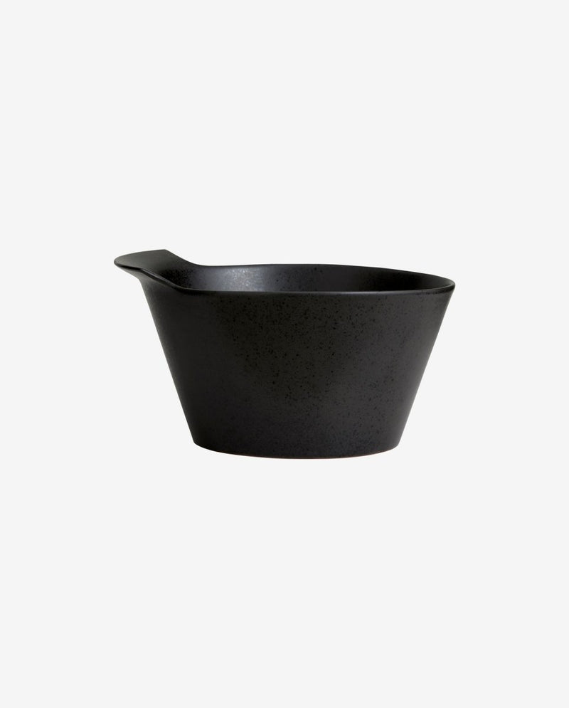 TORC skål i keramik med håndtag - L - ø26 cm - sort - nordal.dk