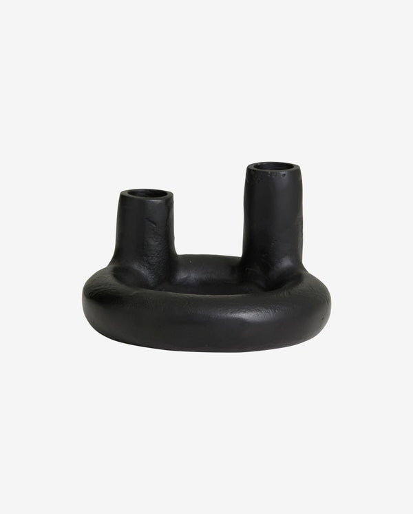 TORO lysestage til 2 stearinlys - ø13 cm - sort - nordal.dk