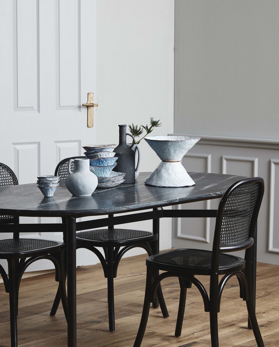 WICKY spisebordsstol med flet - sort - nordal.dk